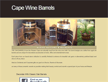 Tablet Screenshot of capewinebarrels.co.za